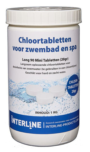 Chloortabletten 90/20 (20 gram) Interline 1.0kg